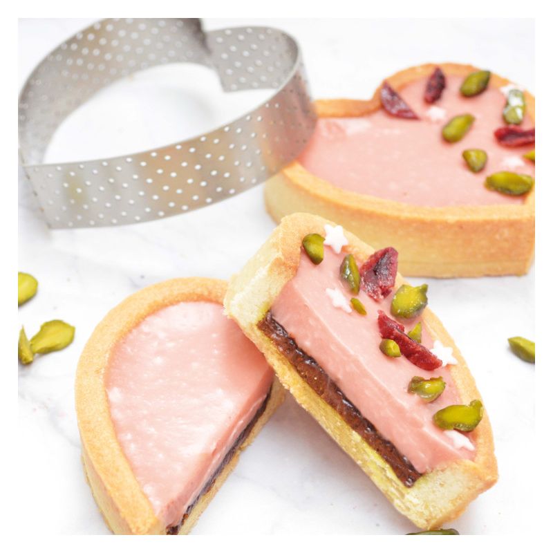 Cercle à tarte pâtisserie individuel perforé ovale - ScrapCooking